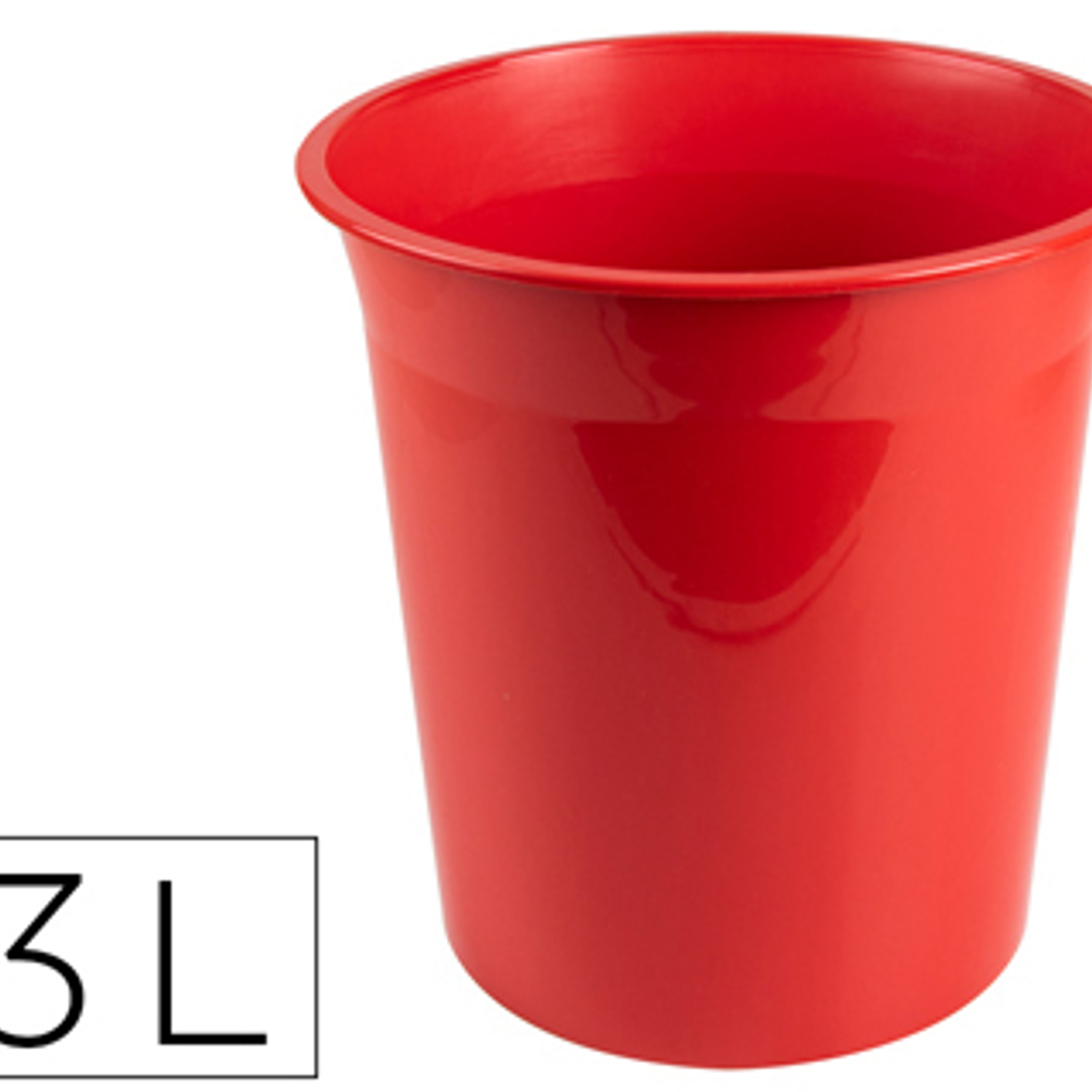 Cesto plastico q-connect vermelho opaco 13 litros 1