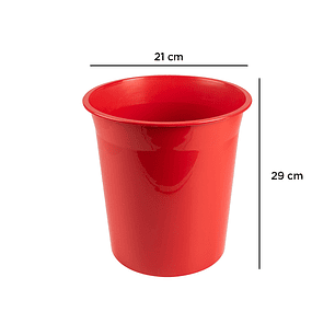 Cesto plastico q-connect vermelho opaco 13 litros