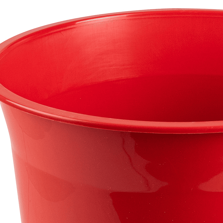 Cesto plastico q-connect vermelho opaco 13 litros 6