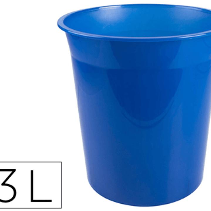 Cesto plastico q-connect azul translucido 13 litros 2