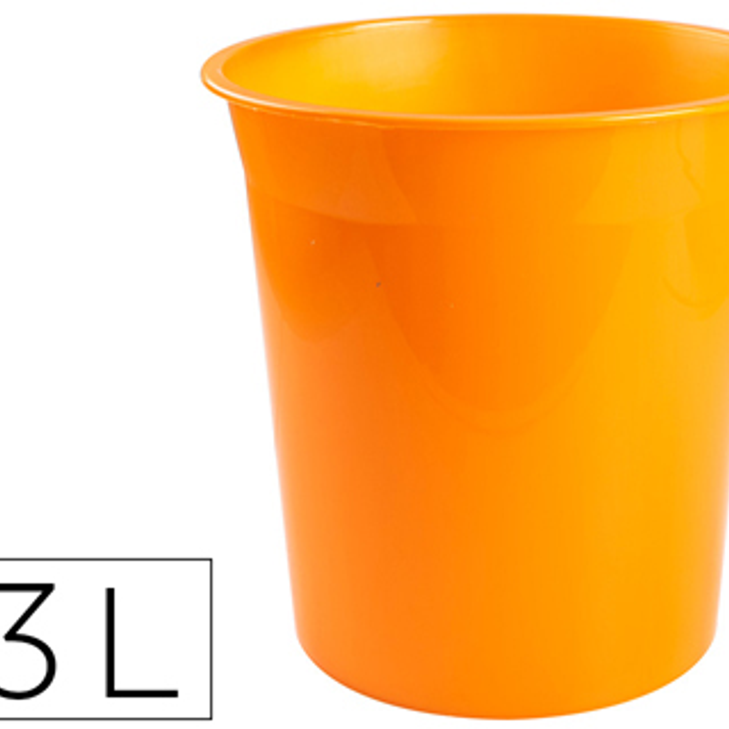 Cesto plastico q-connect laranja translucido 13 litros 1