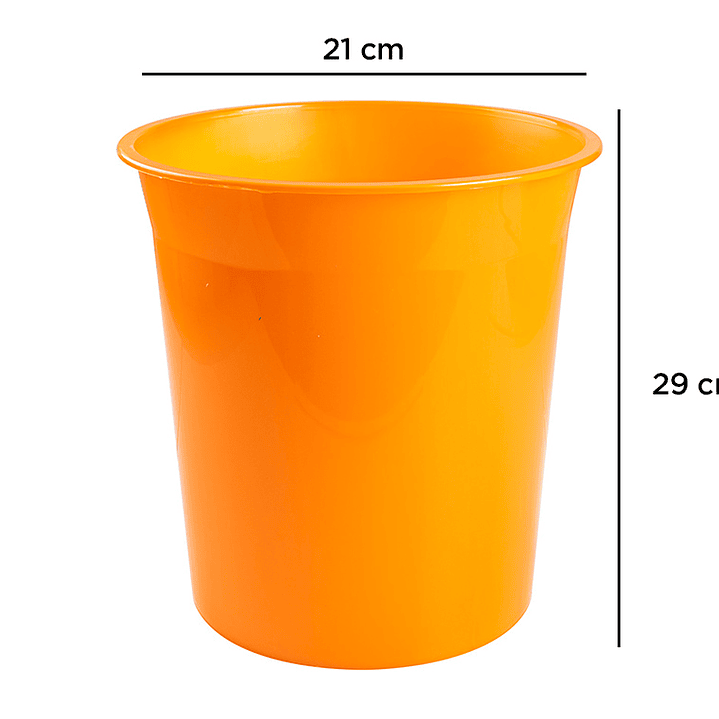 Cesto plastico q-connect laranja translucido 13 litros 2