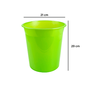 Cesto plastico q-connect verde translucido 13 litros