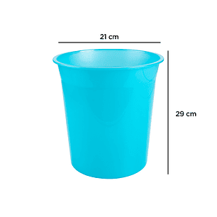 Cesto plastico q-connect turquesa translucido 13 litros