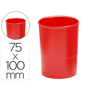 Porta lapis q-connect plastico vermelho opaco