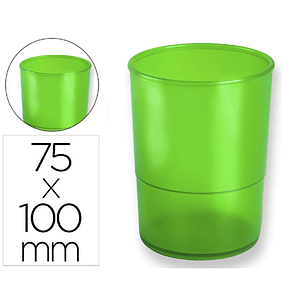 Porta lapis q-connect plastico verde translucido