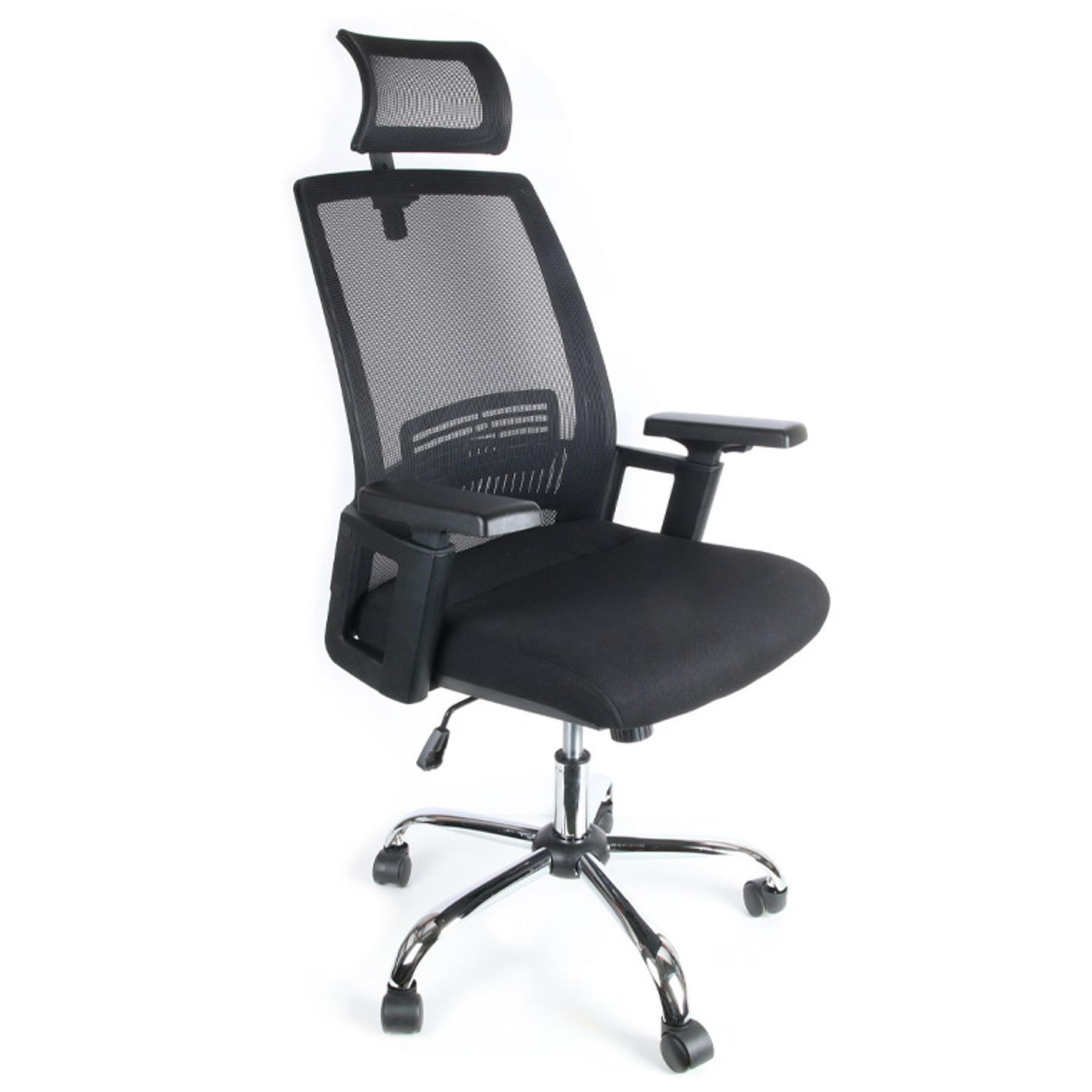 Cadeira de direcao q-connect ergonomica base metal encosto alto com apoio de cabeca ajustavel regulavel em altura 1140+7 1