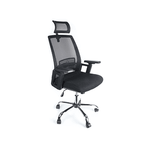 Cadeira de direcao q-connect ergonomica base metal encosto alto com apoio de cabeca ajustavel regulavel em altura 1140+7