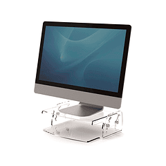 Suporte fellowes para monitor clarity ajustavel 5 posicoes transparente 70x256x320 mm ate 15 kg