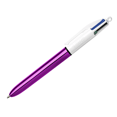 Esferografica bic quatro cores shine roxo ponta de 1 mm