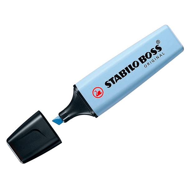 Marcador stabilo boss fluorescente 70 pastel azul 2