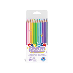 Lapis carioca pastel blister de 12 cores sortidas