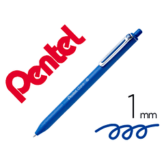 Esferografica pentel izee ponta de 1,0mm retratil cor azul