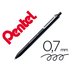 Esferografica pentel izee ponta de 0,7mm retratil cor preta