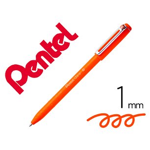 Esferografica pentel izee ponta de 1,0mm com tampa laranja