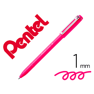 Esferografica pentel izee ponta de 1,0mm com tampa cor rosa