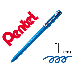 Esferografica pentel izee ponta de 1,0mm com tampa cor azul ceu