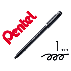 Esferografica pentel izee ponta de 1,0mm com tampa cor preta