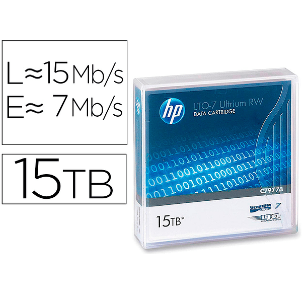 Fita de dados hp lto ultrium 7 supl 15 tb rw/1000 paginas 4