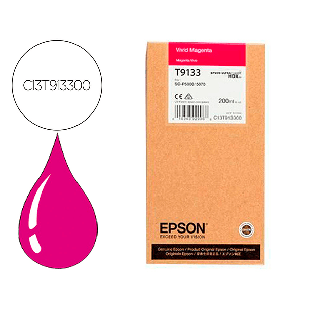 Tinteiro epson t9133 vivid magenta ink 200ml 2