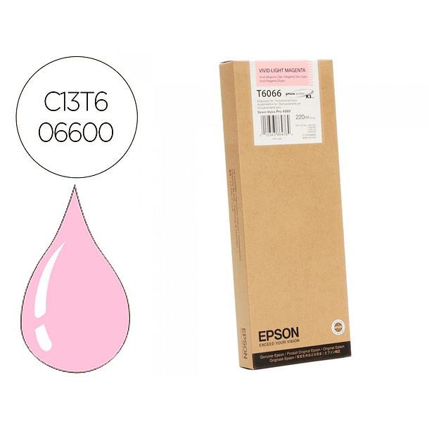 Tinteiro epson gf stylus photo 4880 magenta claro vivo 1