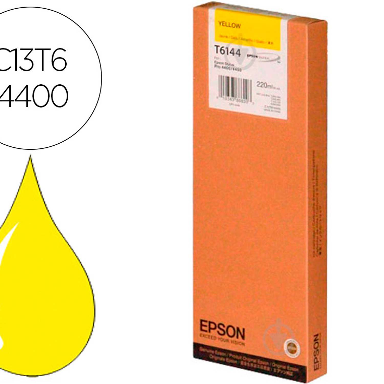 Tinteiro epson gf stylus photo 4450/4400 amarelo alta capacidade 1