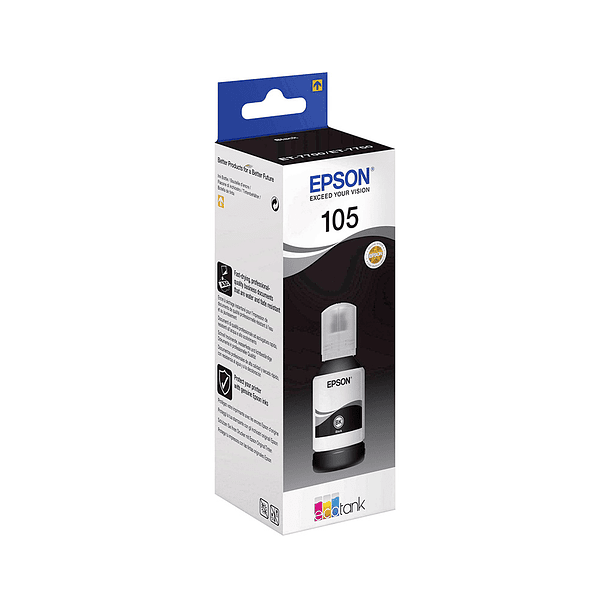 Tinteiro epson 105 ecotank preto ink bottle et-7700 / et-7750 3