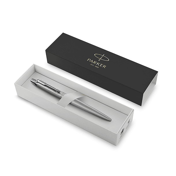 Esferografica parker jotter xl monocromo aço ct em estojo 3