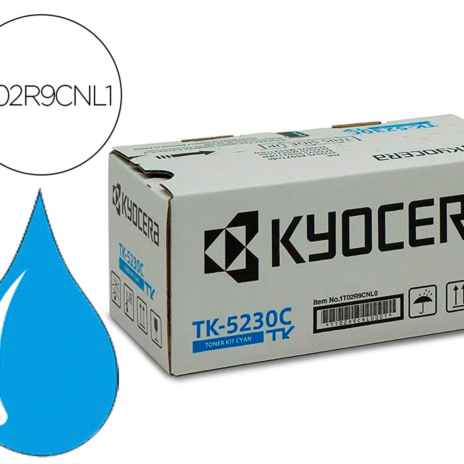 Toner kyocera mita tk-5220c cian ecosys m5521cdw, ecosys m5521cdn 1200 pag 1