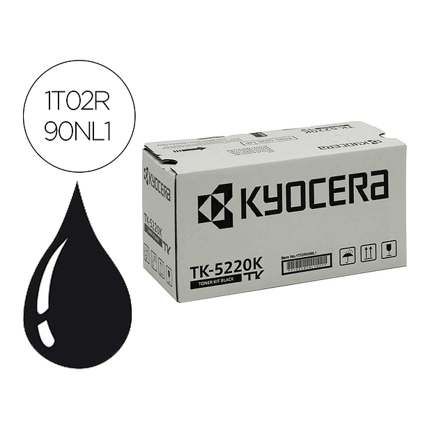 Toner kyocera mita tk-5220k preto ecosys m5521cdw, ecosys m5521cdn 1200 pag 1