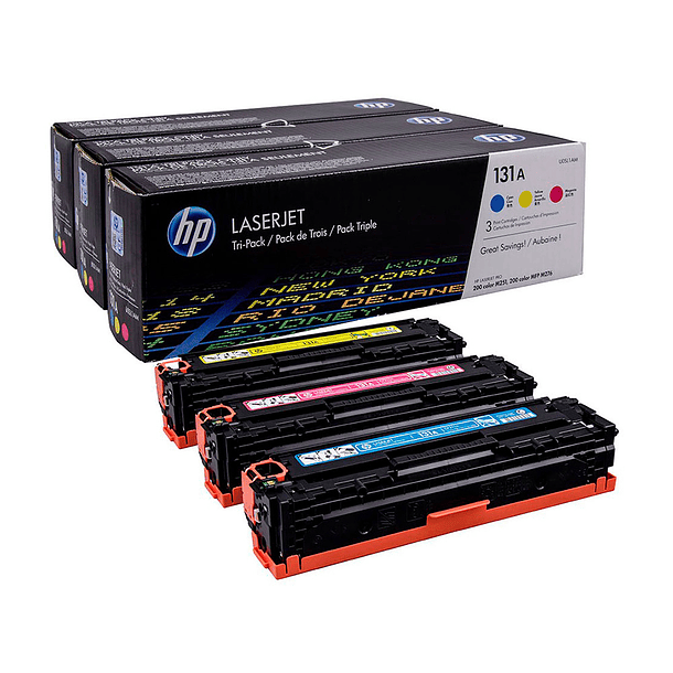 Toner hp n 131a pack 3 toner cian/magenta/amarelo 4