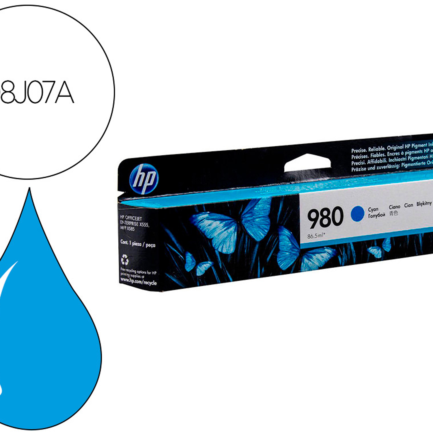 Toner hp empresa x585toner cian n 980 3