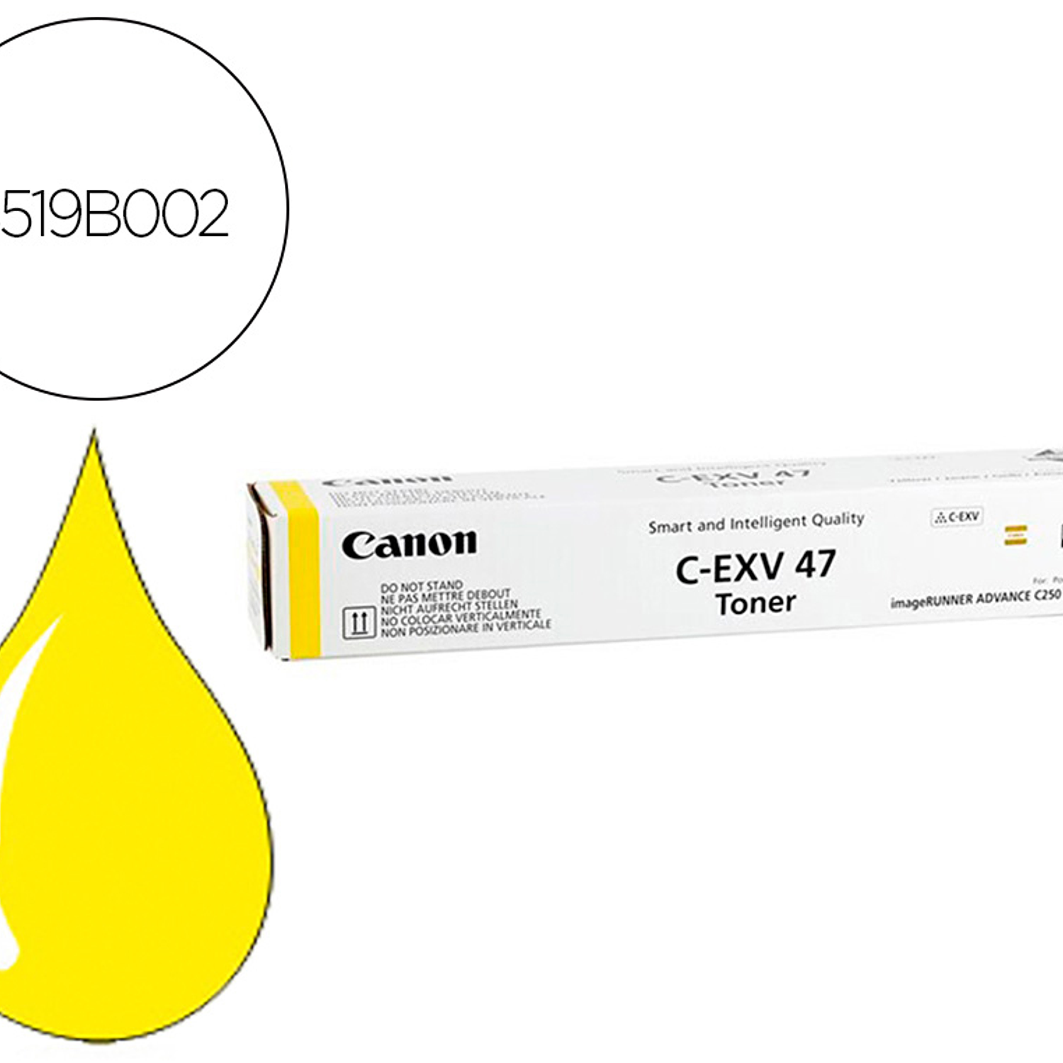 Toner canon exv47y ir advance c250 c350 amarelo 2