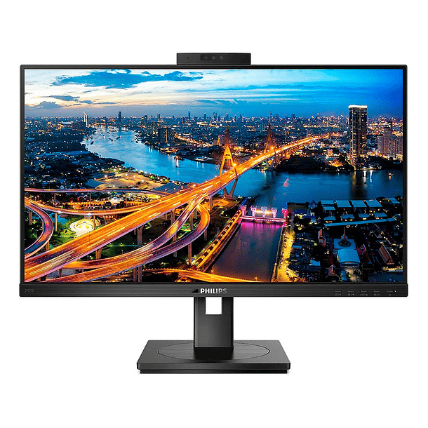 Monitor philips 242b1h 23,8\" 16:9 ips 1.920 px regulavel em altura com web-cam integrada cor preta 6