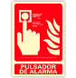 Pictograma archivo 2000 botao de alarme pvc vermelho luminiscente 210x300 mm - Miniatura 4