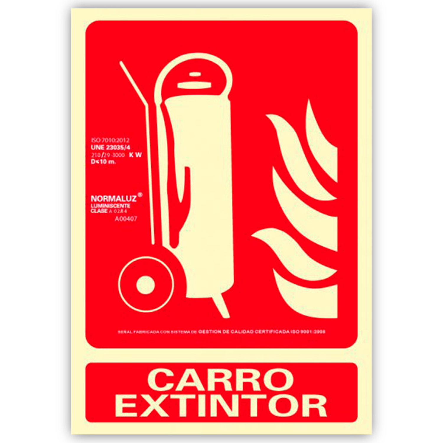 Pictograma archivo 2000 carro extintor pvc vermelho luminiscente 210x300 mm 1