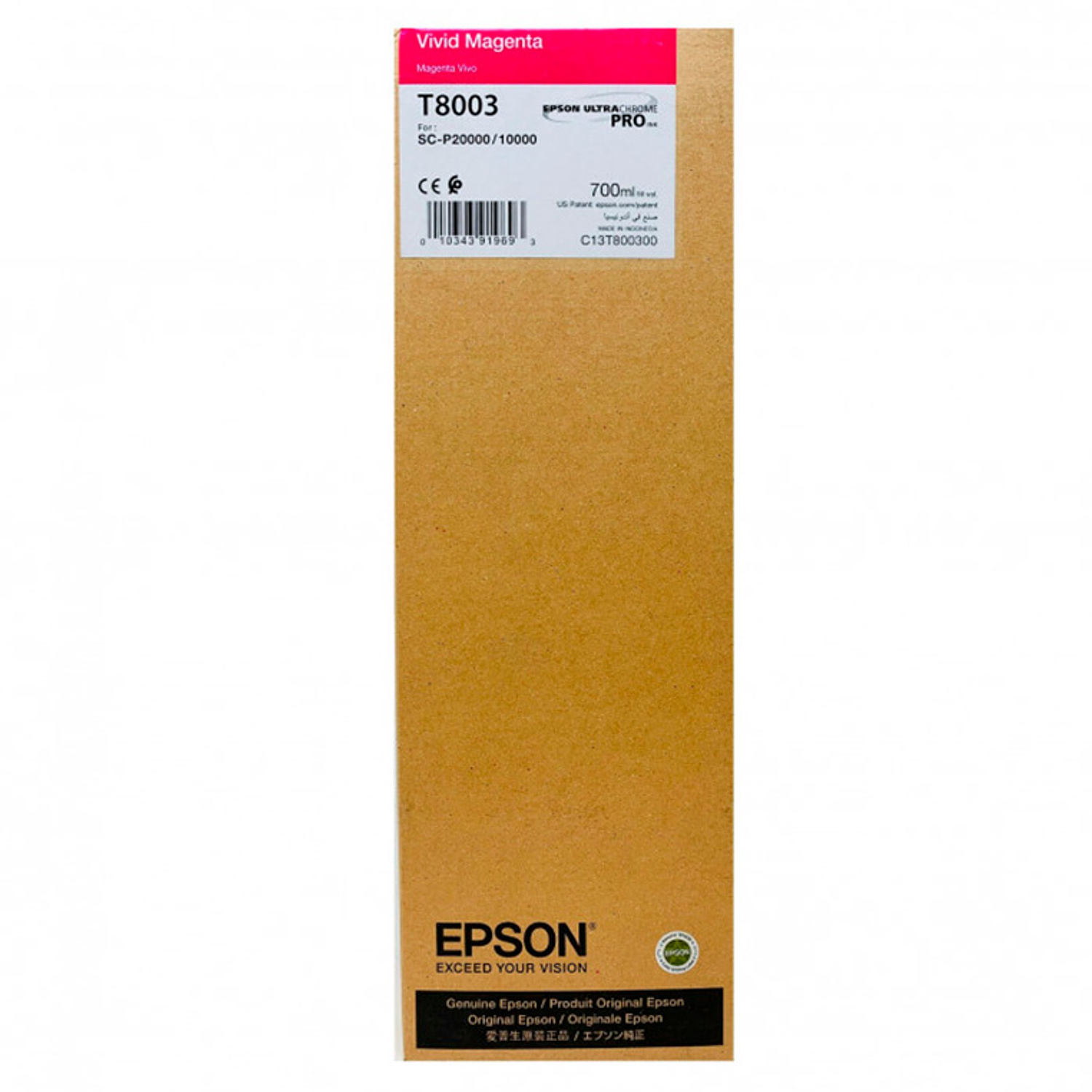 Tinteiro epson singlepack vivid magenta t800300 ultrachrome pro 700ml 2