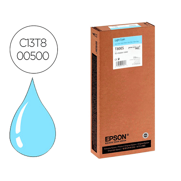 Tinteiro epson singlepack light cian t800500 ultrachrome pro 700ml 1