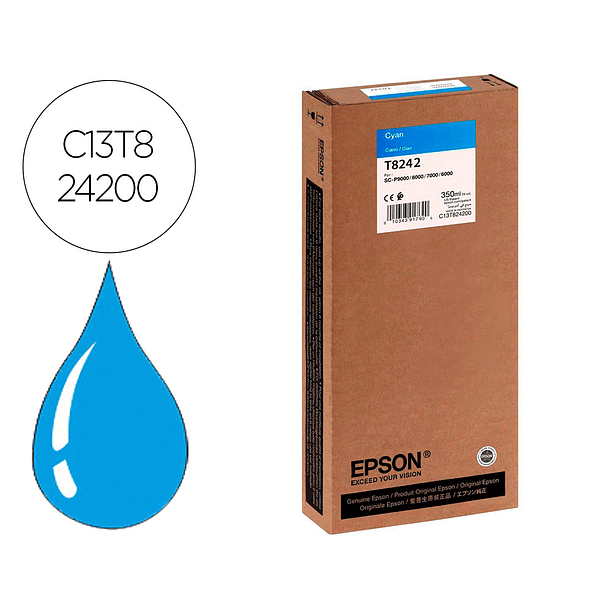 Tinteiro epson gf surecolor serie sc-p cian ultrachrome hdx/hd 350ml 2