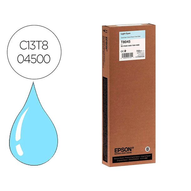 Tinteiro epson gf surecolor serie sc-p light cian ultrachrome hdx/hd 700ml 2