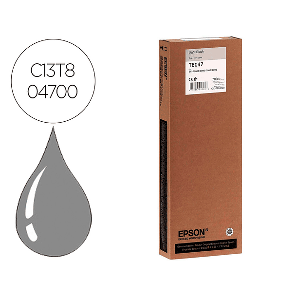 Tinteiro epson gf surecolor serie sc-p cinza ultrachrome hdx/hd 700ml 4