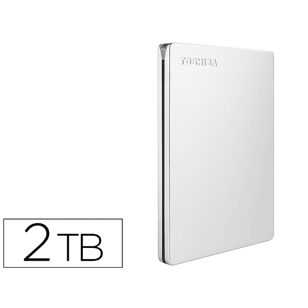 Disco rigido externo toshiba canvio slim hdd 2,50\" 5.000 mbit/s usb 3.0 2 tb cor branca 1