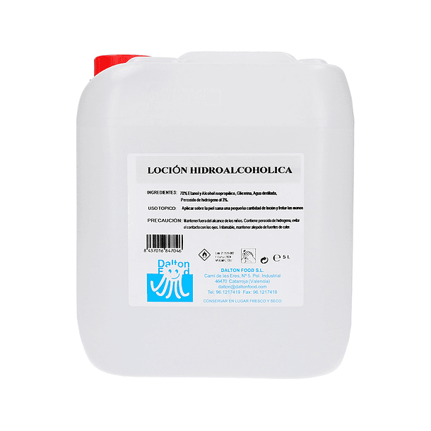 Gel hidroalcoolico para desinfeção e limpeza de maos garrafa 5 litros 2