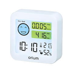 Sensor qualidade de air orium quaelis 20 medidor de c02 e cov superficie 30 m2 ecra lcd cor branco 64x56 mm