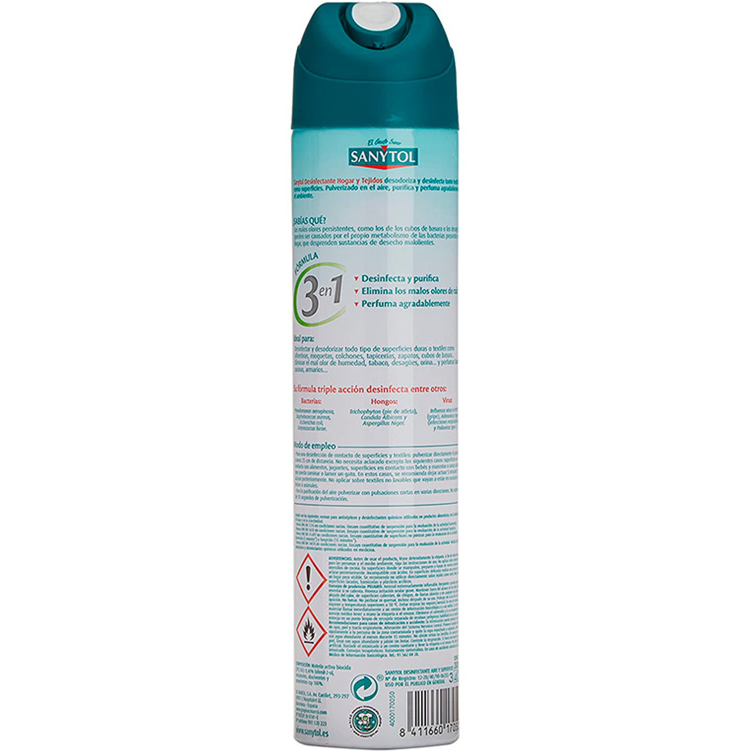 Ambientador sanytol desemfetante para casa e tecidos spray frasco de 300 ml 3