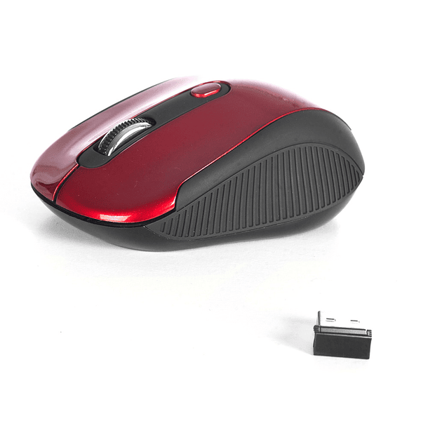 Raton ngs haze optico 800/1600 dpi inalambrico nano receptor usb 2,4 ghz color rojo 4