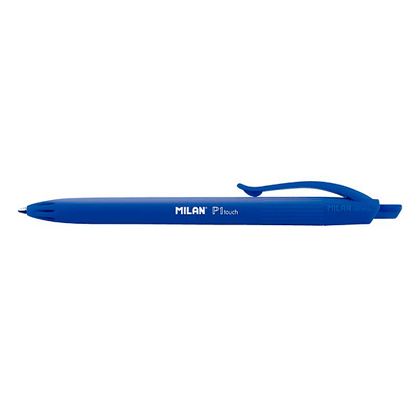 Esferografica milan p1 retratil 1 mm touch azul blister de 3 unidades 2