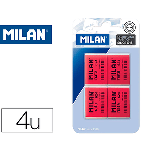 Borracha milan nata 624 blister de 4 unidades