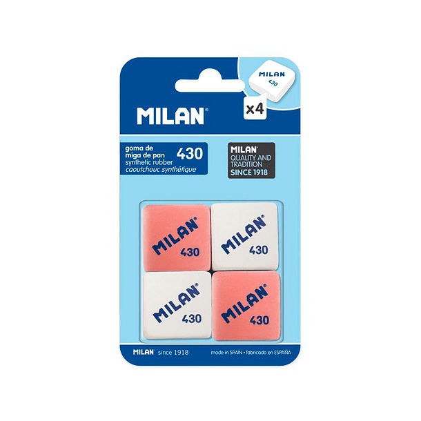 Borracha milan 430 blister de 4 unidades 1