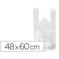 Bolsa reciclada 70% branca 50 mc 48x60 cm apta legislacao de bolsas 2021